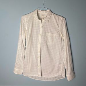 Women’s Gap White Button Down Fitted Boyfriend Shirt